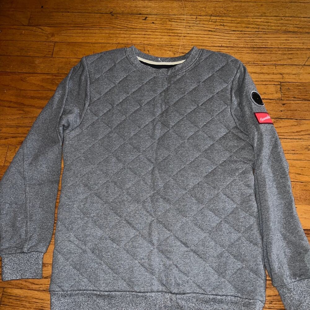 i love ugly men’s quilted shirt sweater size small